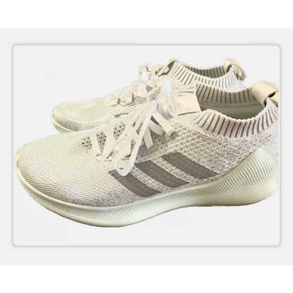 9 Adidas Purebounce + White Silver Metallic Ice Mint EUC Women's - Picture 1 of 12